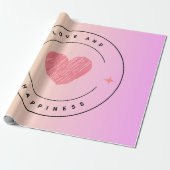 Love & Happiness Cadeauverpakking Cadeaupapier (Uitgerold)