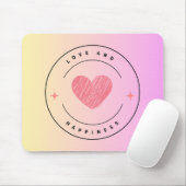 Love & Happiness Drink Onderzetter Muismat (Met muis)