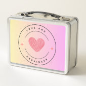 Love & Happiness Metalen lunchbox (Achterkant)