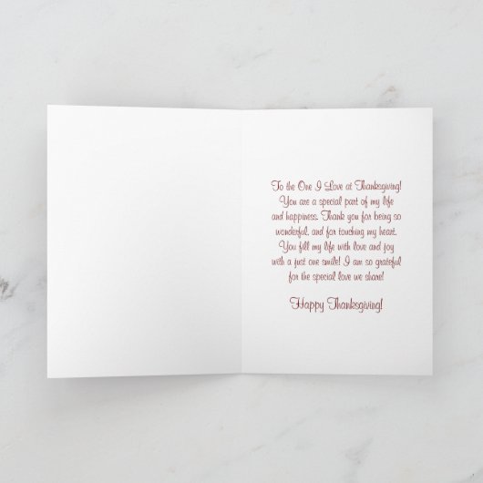 Love Happy Thanksgiving Turkije Kaart (Binnen)