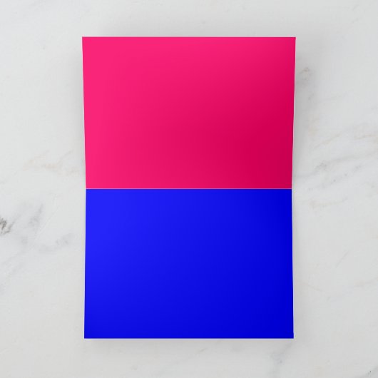 LOVE Happy Valentijn Roze Blauw Wenskaart Feestdagen Kaart (Binnen)