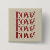 Love Happy Valentijnsdag Valentijn paar Vierkante Button 5,1 Cm (Voorkant)