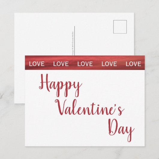 Love Happy Valentine's Day Briefkaart (Voorkant / Achterkant)