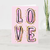 LOVE Happy Valentine's Day Kaart (Voorkant)