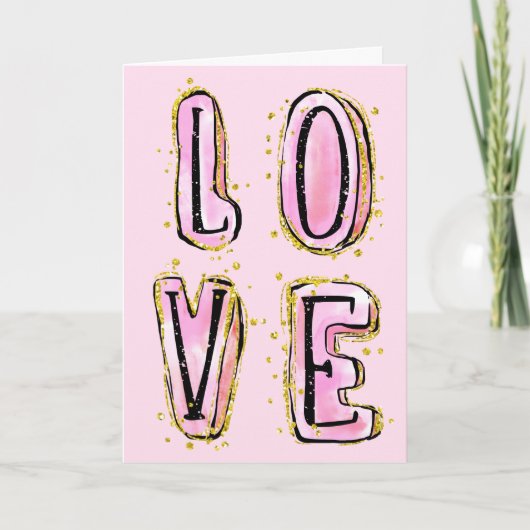 LOVE Happy Valentine's Day Kaart (Voorkant)