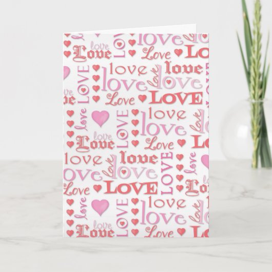 Love Happy Valentine's Day Whimsical Cute Script Feestdagen Kaart (Voorkant)