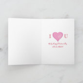 Love Happy Valentine's Day Whimsical Cute Script Feestdagen Kaart (Binnen)