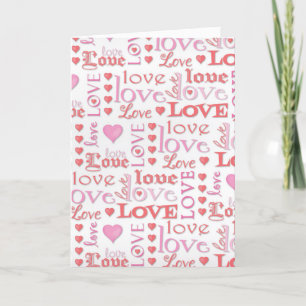 Love Happy Valentine's Day Whimsical Cute Script Feestdagen Kaart