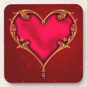 Love Hard Plastic onderzetters/cork back - set van Bier Onderzetter