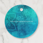 Love harmony peace mandala blue blauwgroen bruilof bedankjes labels (Achterkant)