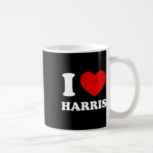 Love Harris I Heart Harris Grappige voornaam Harri Koffiemok (Rechts)