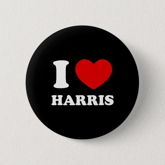Love Harris I Heart Harris Grappige voornaam Harri Ronde Button 5,7 Cm (Voorkant)
