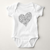 love hart aangepaste Baby Shirt (Voorkant)
