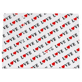 LOVE Hart zwart-wit, modern chic elegant Groot Cadeauzakje (Voorkant)
