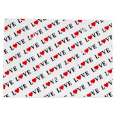 LOVE Hart zwart-wit, modern chic elegant Groot Cadeauzakje (Achterkant)