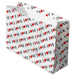 LOVE Hart zwart-wit, modern chic elegant Groot Cadeauzakje