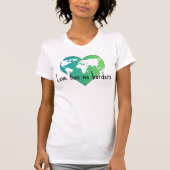 Love Has No Borders T-shirt voor dames, slim fit (Voorkant)