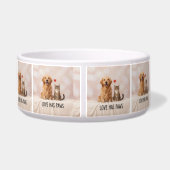Love Has Paws | Custom Ceramic Pet Bowl with Dog a Voerbakje (Achterkant)