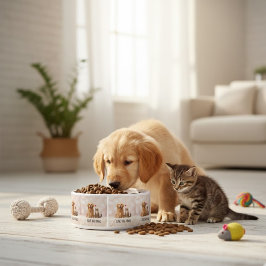 Love Has Paws | Custom Ceramic Pet Bowl with Dog a Voerbakje