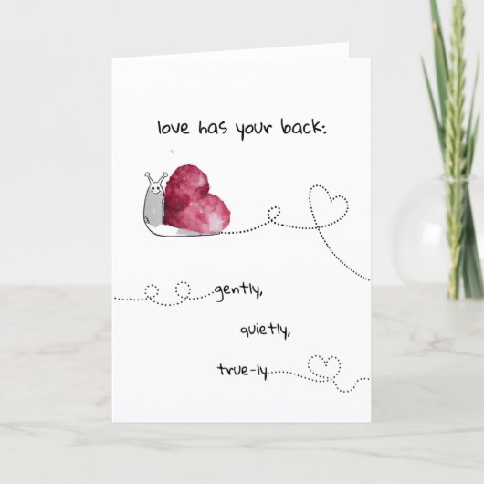 Love Has Your Back – Folded Love Card  Feestdagen Kaart (Voorkant)