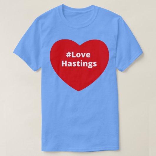 Love Hastings Hashtag Heart T-shirt (Design voorkant)