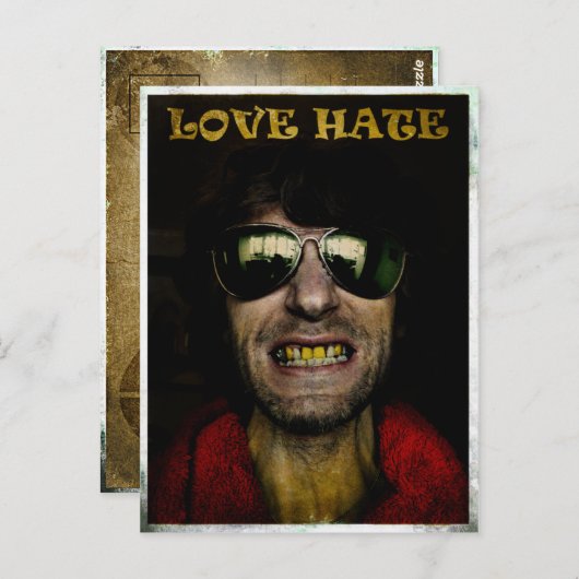 Love Hate Briefkaart (Voorkant / Achterkant)