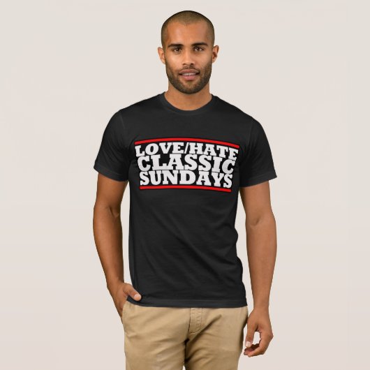 LOVE/HATE CLASSIC SUNDAYS Logo T-shirt (Voorkant volledig)