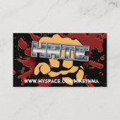 Love/Hate Fist Card Visitekaartje (Achterkant)