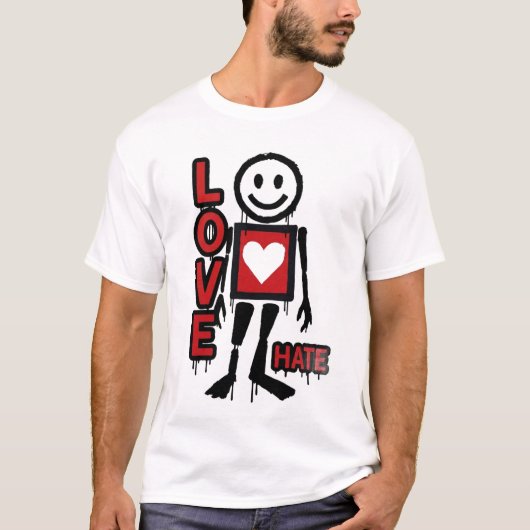 Love Hate Inspired Grafisch  T-shirt (Voorkant)