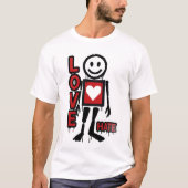 Love Hate Inspired Graphic  T-shirt (Voorkant)