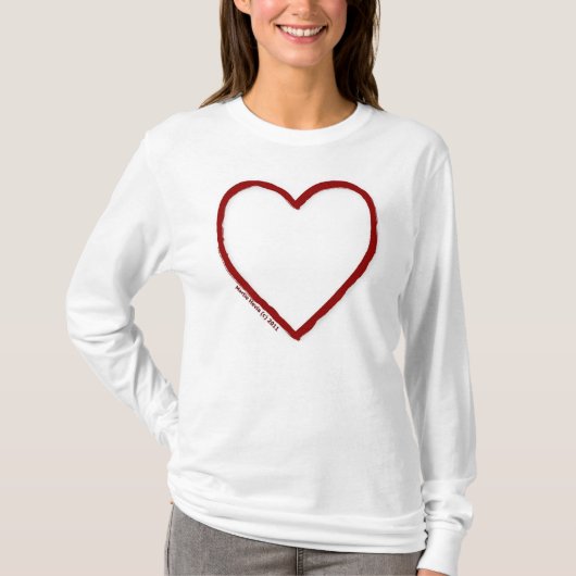 Love & Hate Shirt Sjabloon met lange mouwen (Voorkant)