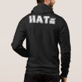 Love Hate Sleeveless Zip Hoodie (zwart) (Achterkant)