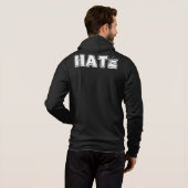 Love Hate Sleeveless Zip Hoodie (zwart) (Achterkant volledig)