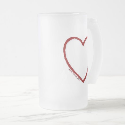 Love & Hate Stein Sjabloon Matglas Bierpul (Voorkant rechts)