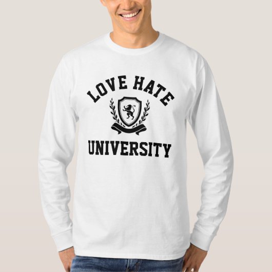 Love/Hate University Raglan T-Shirt (Voorkant)