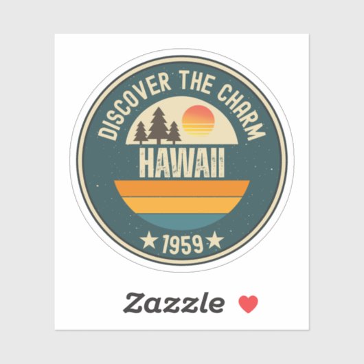 Love Hawaii - Hart van de Stille Oceaan Gift Sticker (Vel)