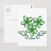 Love Hawaii Plumeria Briefkaart (Voorkant / Achterkant)