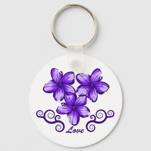 Love Hawaii Plumeria Sleutelhanger