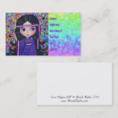 Love Headband Hippie Girl Doll Paars Psychedelic Visitekaartje (Voorkant / Achterkant)