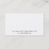 Love Headband Hippie Girl Doll Paars Psychedelic Visitekaartje (Achterkant)