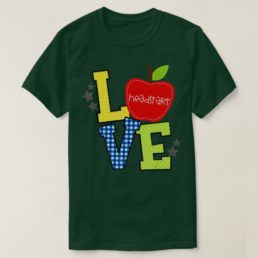 Love Headstart, Back to School, First Day School A T-shirt (Design voorkant)