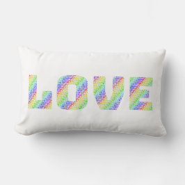 LOVE & HEAL: Dual-Sided Rainbow Affirmation Throw  Kussen