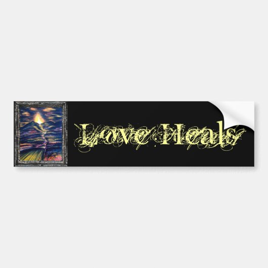 Love Heals Bumpersticker (Voorkant)