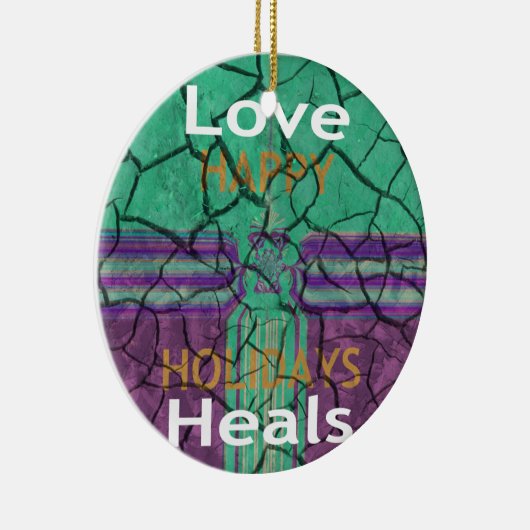 Love Heals Keramisch Ornament (Rechts)
