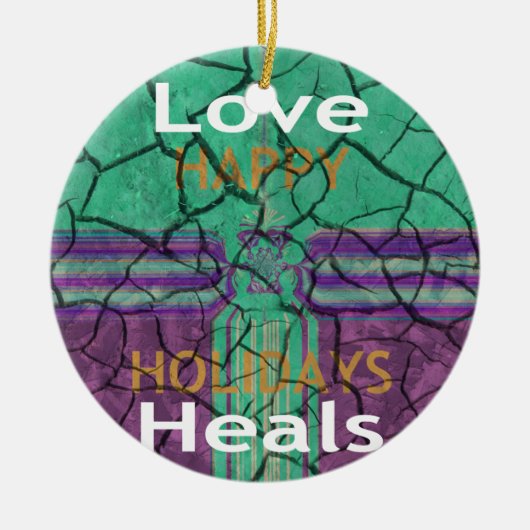 Love Heals Keramisch Ornament (Voorkant)