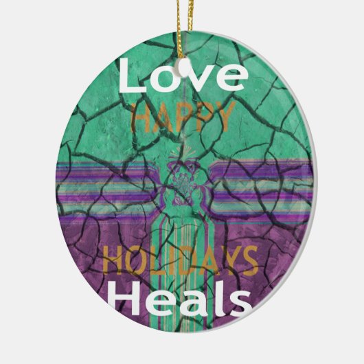 Love Heals Keramisch Ornament (Links)