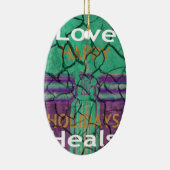Love Heals Keramisch Ornament (Rechts)