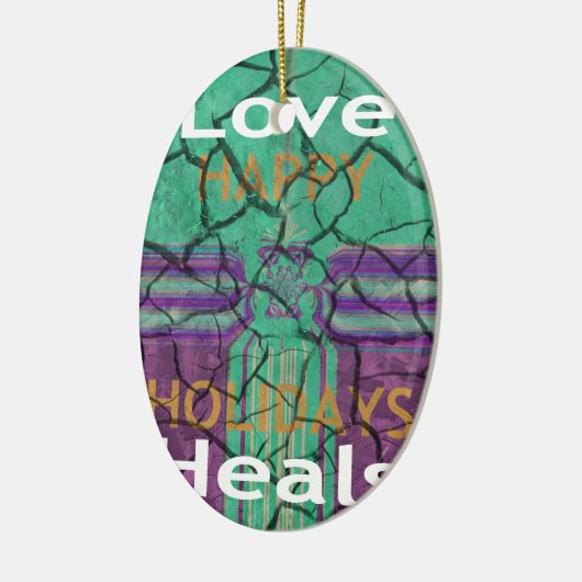 Love Heals Keramisch Ornament (Links)