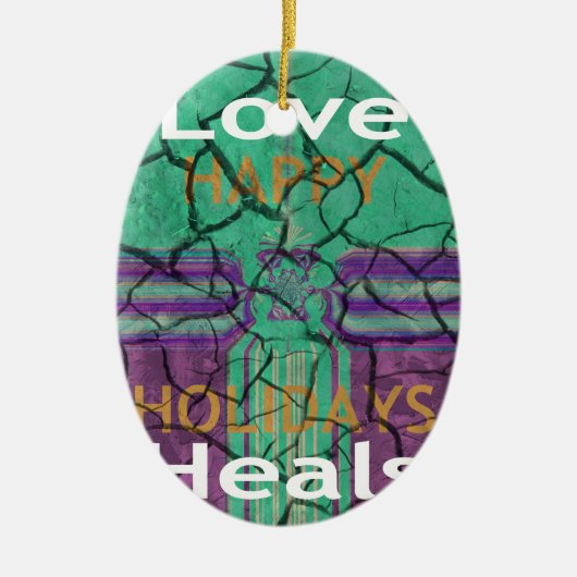 Love Heals Keramisch Ornament (Voorkant)