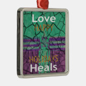 Love Heals Metalen Ornament (Rechts)
